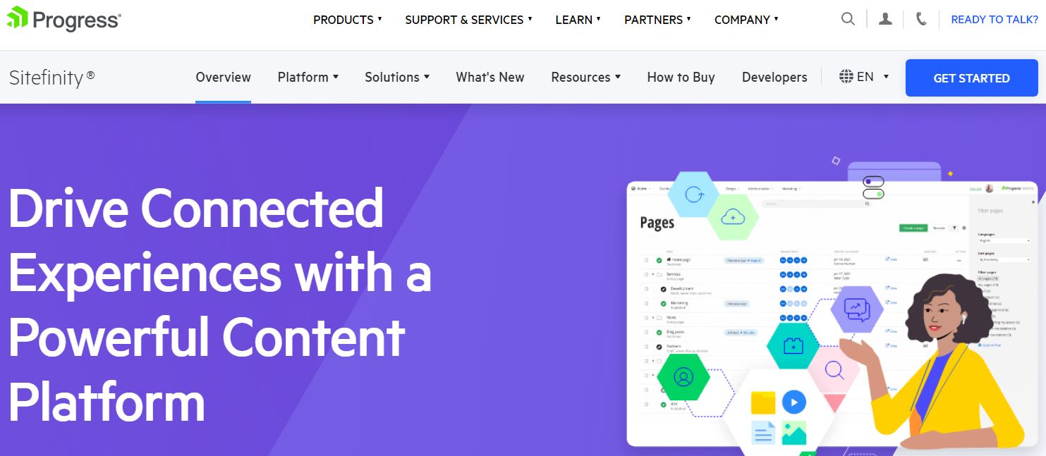 Best CMS Systems for Content Marketing: Sitefinity 