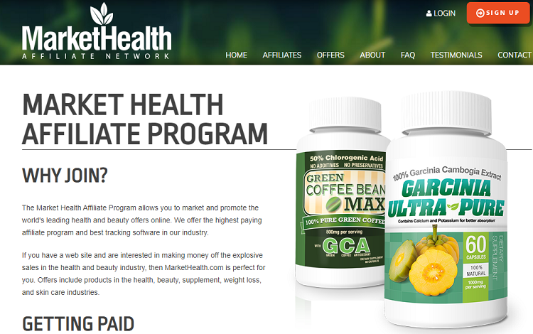 market health affiliate program