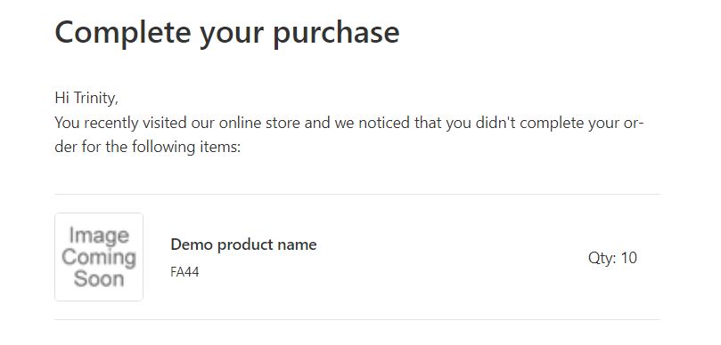 ecommerce - complete purchase