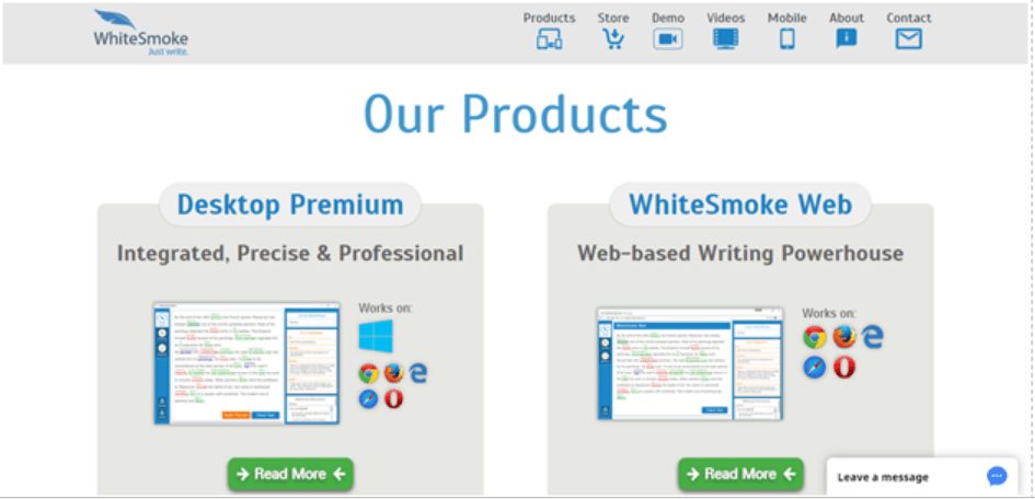 WhiteSmoke vs Grammarly: whitesmoke our products