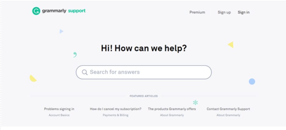 Grammarly homepage