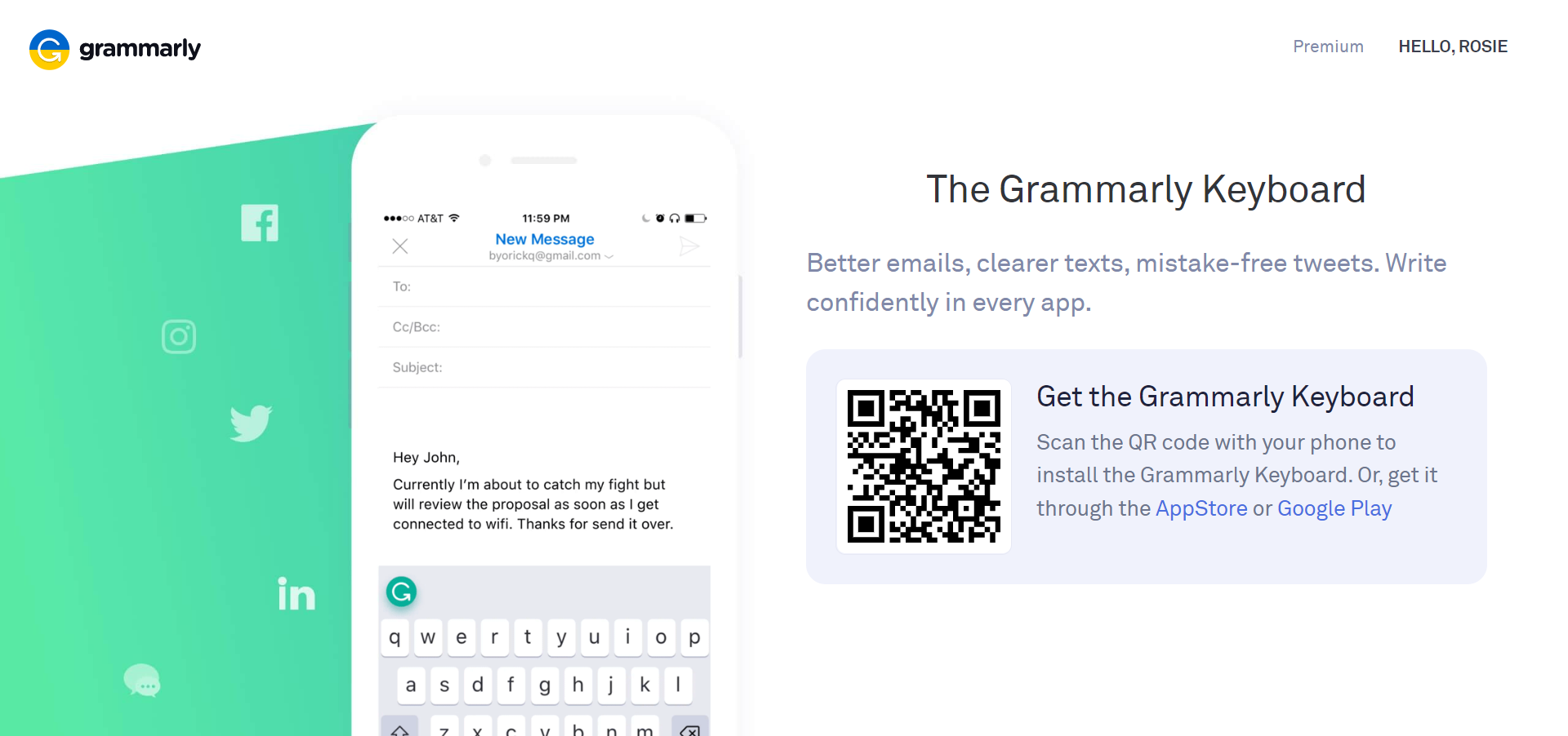 grammarly keyboard