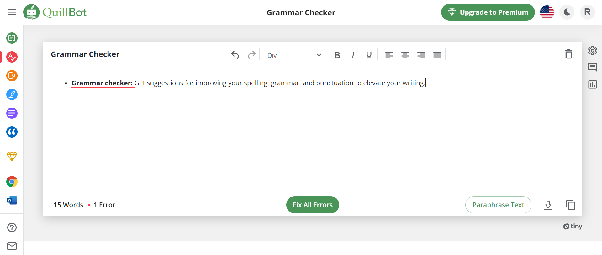 quillbot grammar checker