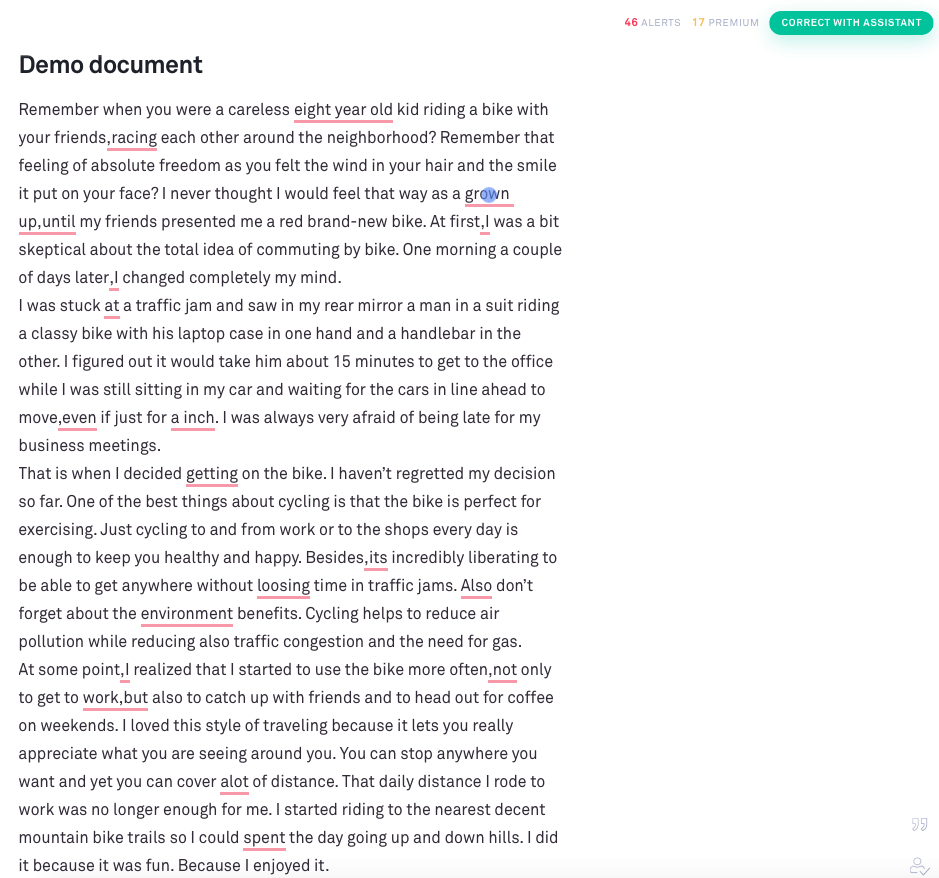 Grammarly Demo Document