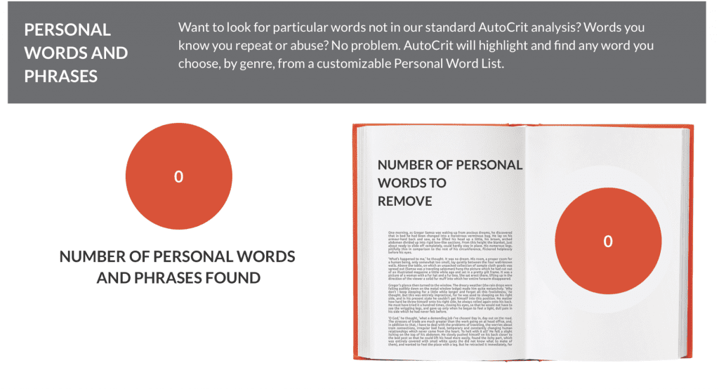 Autocrit personal words and phrases