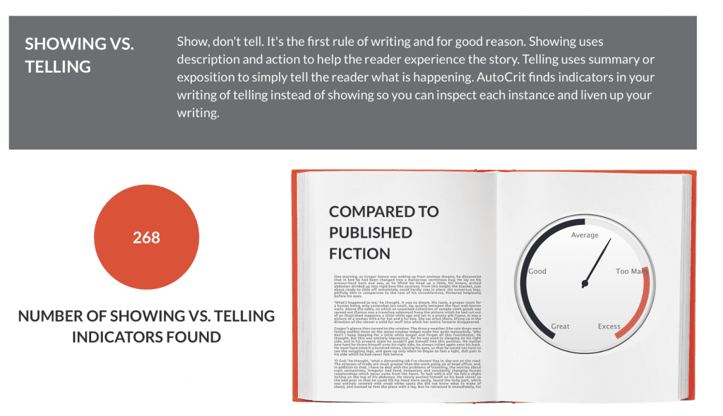 Autocrit showing vs telling