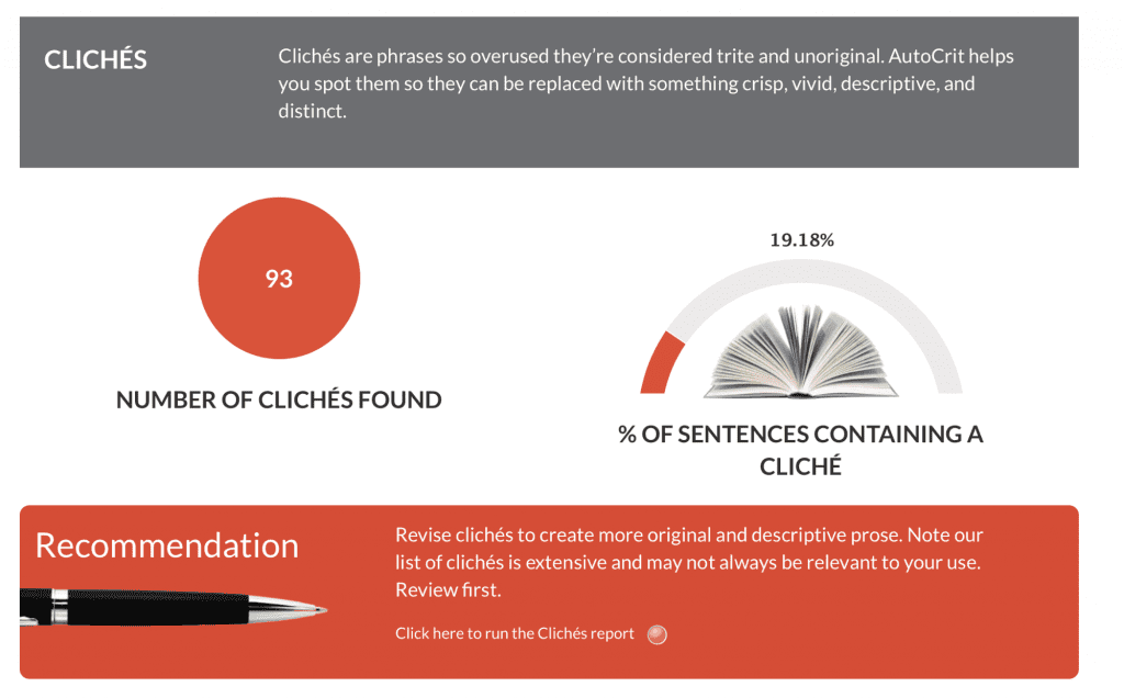 Autocrit number of cliches