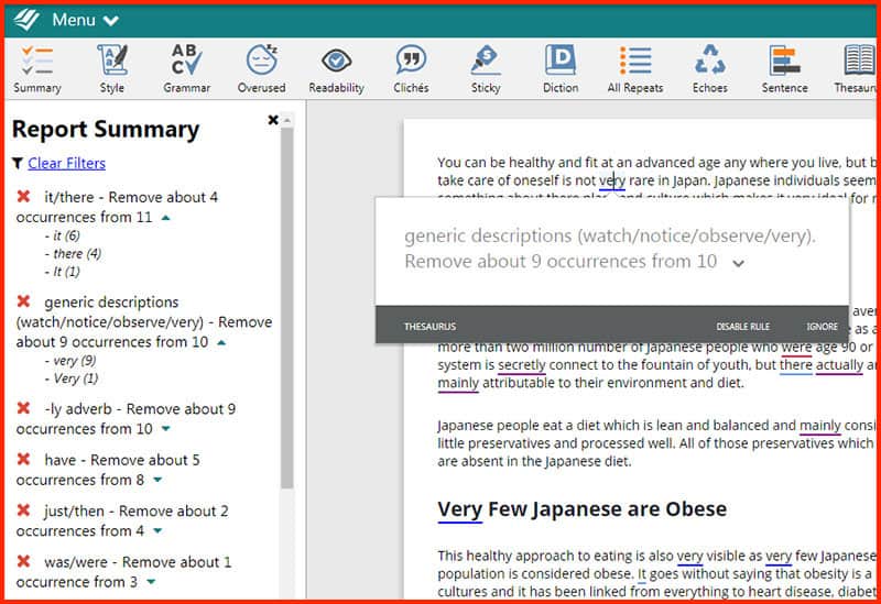 prowritingaid overused word tool